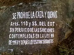 Hunting and making fires is forbidden