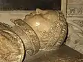 Effigy of Robert Dudley, son of Robert Dudley and Lettice Knollys, known as the "Noble Impe", on his tomb in the Beauchamp Chapel
