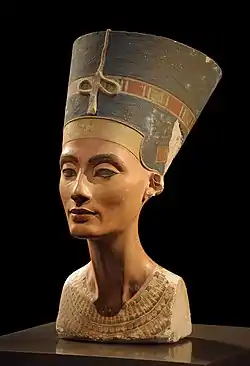 The Nefertiti Bust; 1352–1332 BC; painted limestone; height: 50 cm; Neues Museum (Berlin, Germany)