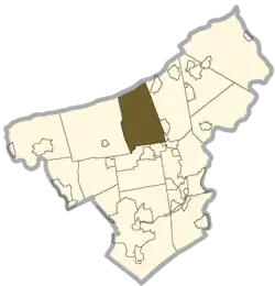 Location of Bushkill Township in Northampton County, Pennsylvania
