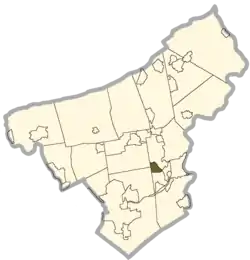 Location of Palmer Heights in Northampton County, Pennsylvania