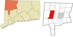 Cornwall's location within the Northwest Hills Planning Region and the state of Connecticut