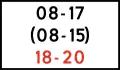 TimeMain sign is only in effect between given times. Black numbers in parenthesis apply on Saturdays, and red numbers apply on Sundays and official holidays.