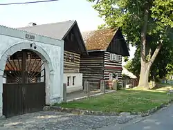 Folk architecture in the centre of Nosálov