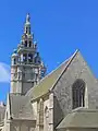 The Renaissance spire (1576) of Roscoff parish church Our Lady of Croaz Batz