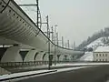 The hlavní&nbsp;– Vítkov bridge section in December 2010, completed