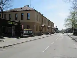 A post on the main street