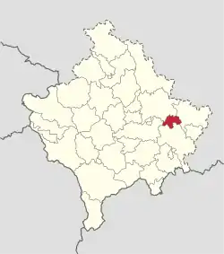 Location of the municipality of Novo Brdo