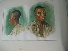 "Nupe boy, Nigeria"  (Aquarel by Carl Arriens&nbsp;[de], 1911)