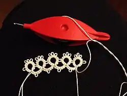 Tatting, with shuttle