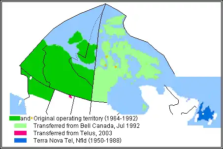 Northwestel operating area