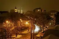 Church towers in Nyíregyháza