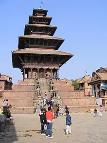Nyatapola Temple (Bhaktapur, Nepal), 1702