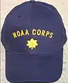 An ODU uniform ball cap, with lieutenant commander rank insignia