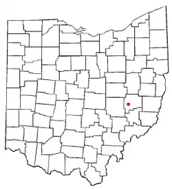 Location of Cambridge in Ohio
