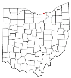 Location within the state of Ohio