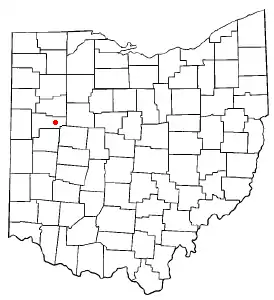 Location of Saint Johns, Ohio
