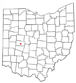 Location of Urbana, Ohio