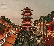 Chinatown pagoda in Pantjoran PIK, Jakarta, Indonesia