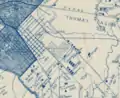 Oakland cemetery on 1900 Sam Street's map