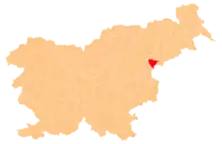 Location of the Municipality of Rogaška Slatina in Slovenia