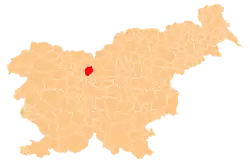 Location of the Municipality of Cerklje na Gorenjskem in Slovenia