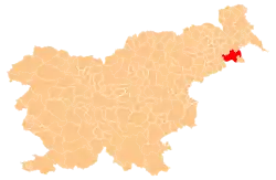The location of the Municipality of Ormož