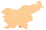 The location of the Municipality of Osilnica