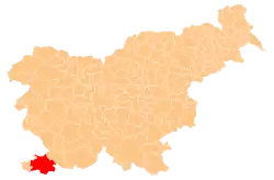 Location of the City Municipality of Koper in Slovenia