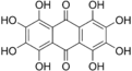 Skeletal formula of octahydroxyanthraquinone