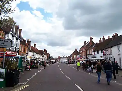 Image 51Odiham High Street in the north-east of Hampshire (from Portal:Hampshire/Selected pictures)