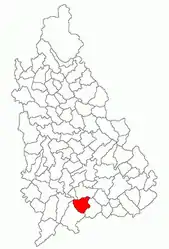 Location in Dâmbovița County