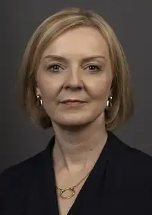 Official portrait of Liz Truss as prime minister of the United Kingdom