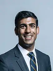 Official colour portrait photograph of Rishi Sunak