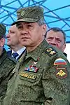 Russian Minister of Defence, General Sergey Shoigu in field uniform