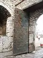 Medieval ironclad city gate, from the Upper Gate in the old town of Ohrid
