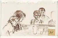 Court sketch from the New Haven Black Panther trials,  Robert Templeton, 1971