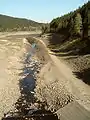 The Oker in the Oker Reservoir at low water