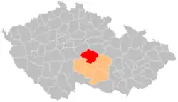 Location in the Vysočina Region within the Czech Republic