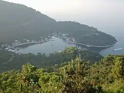 Okuklje, a bay and port on the island of Mljet