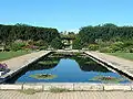 Sunken Garden with the top of the Rose Tower visible in the distance