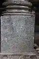 Old Kannada inscription (13th century) of the Seuna Yadava kingdom on pillar base in the Siddheshvara temple at Haveri