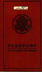 Cover of a United States passport (circa 1927)