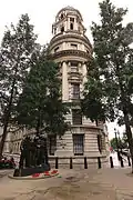The memorial in situ, with the Old War Office Building behind