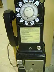 Old-time dime payphone (United States)