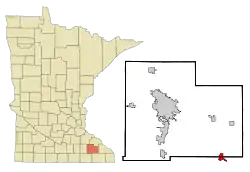 Location of Chatfield, Minnesota (Olmsted County)