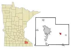 Location of Eyota, Minnesota