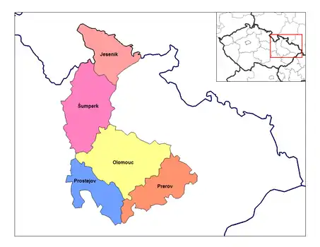 Districts of Olomouc Region