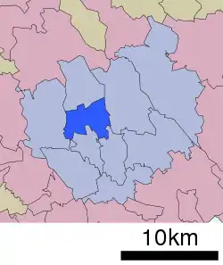 Location of Ōmiya-ku in Saitama
