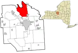 Location in Onondaga County and the state of New York.